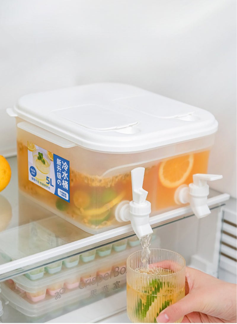 2-Chamber Beverage Pitcher with Leakproof Faucets | Holds Boiling Herbal Tea & Chilled Milk Overnight - Image 1