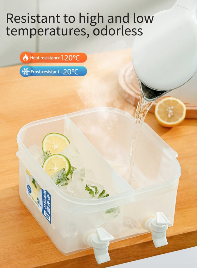 2-Chamber Beverage Pitcher with Leakproof Faucets | Holds Boiling Herbal Tea & Chilled Milk Overnight - Image 3