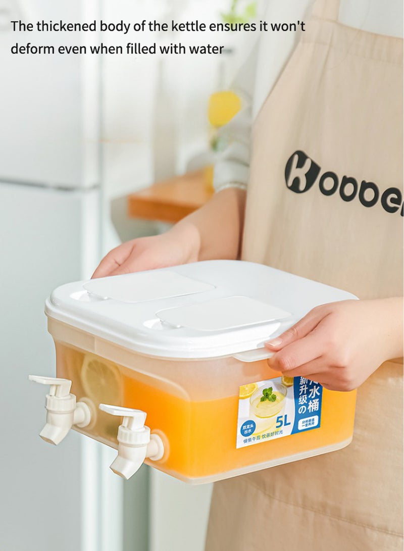 2-Chamber Beverage Pitcher with Leakproof Faucets | Holds Boiling Herbal Tea & Chilled Milk Overnight - Image 4