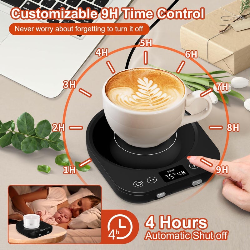 CEROBEAR Coffee Mug Warmer for Desk Cup Warmer for Home Office with Gravity Sensor 9 Temperature Setting(55-85℃) & 9 Hours Auto-on/Off Function for Heating Teapot Plate Coffee Tea Milk Coco Candle - Image 5