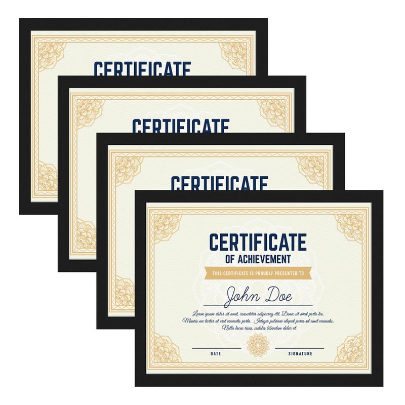 CRUGLA 8.5 x 11 Magnetic Picture Frames for Refrigerator  4 Packs 8.5 by 11 Certificate Frame Document Frames with Self Adhesive Backing for Glass Wall Locker Cubicle - Image 1