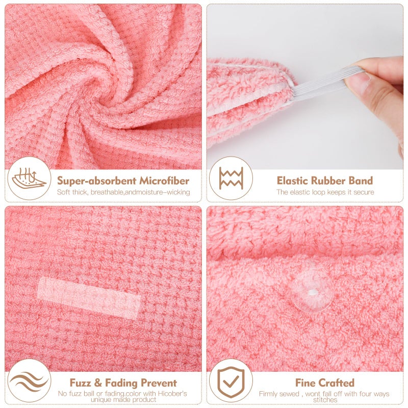 OEAGO Microfiber Hair Towel for Women: Gifts for Teen Girls Kids Girlfriends Wife Stocking Stuffers for Women Drying Wrap Towels for Curly Hair Head Accessories 3 Pacs Anti Frizz - Image 5