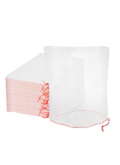 KASTWAVE Fruits Protection Bags for Fruit Trees, Nylon Mesh Fruit Bags with Drawstrings to Prevent Insect Birds Squirrels, 6"x10" Fruit Mesh Bags for Garden Orchards, Protect Fruits and Vegetables 50 Pcs  - Image 1