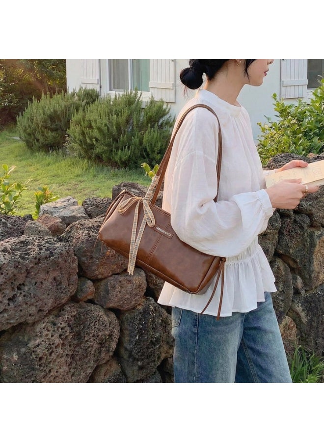 حقيبة كتف نسائية بتصميم عتيق وأنيق، موديل ربيع 2026، حقيبة باغيت ذات مظهر جذاب، حقيبة يد وكتف عصرية للنساء - Image 2