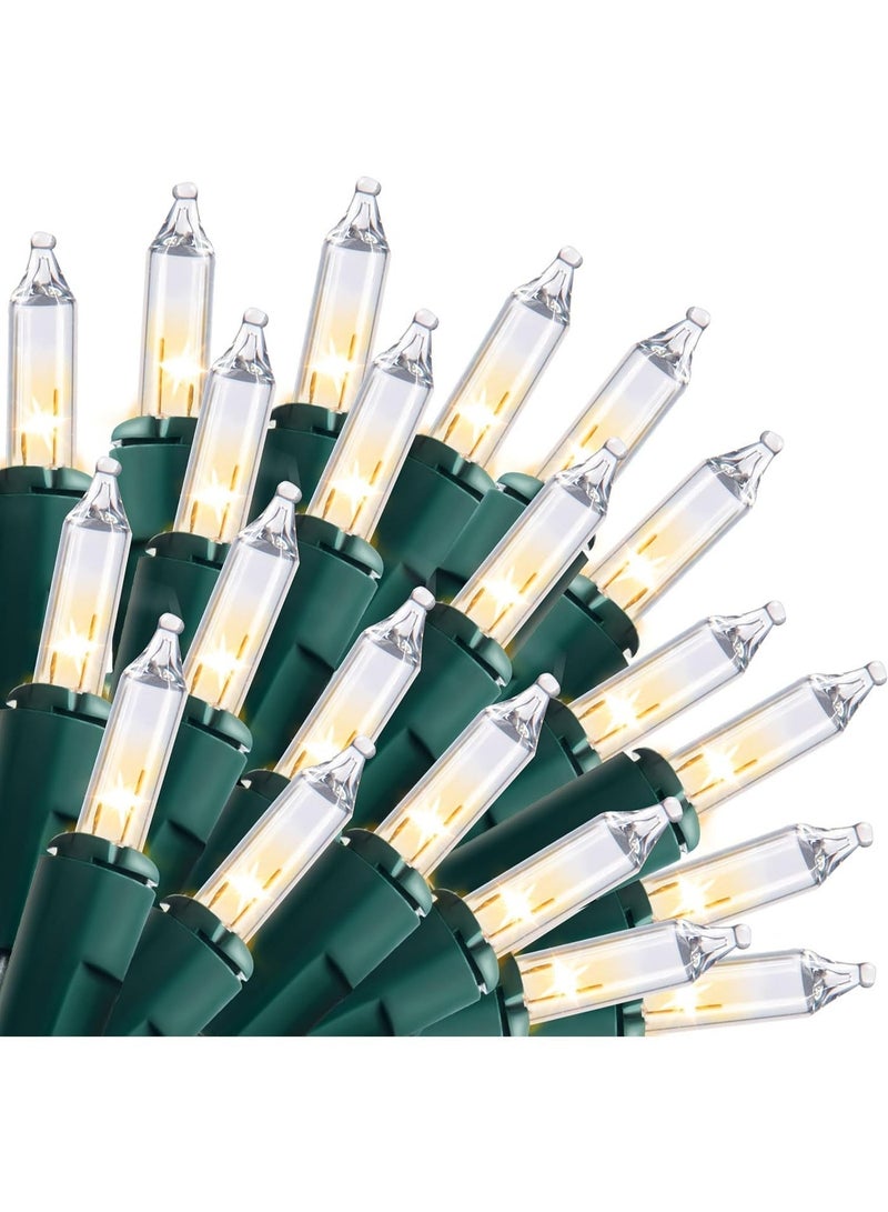 Battery Operated Warm White Christmas String Lights, 100 LED 8 Modes Waterproof, Indoor Outdoor Garden Wedding Home Decor - Image 1