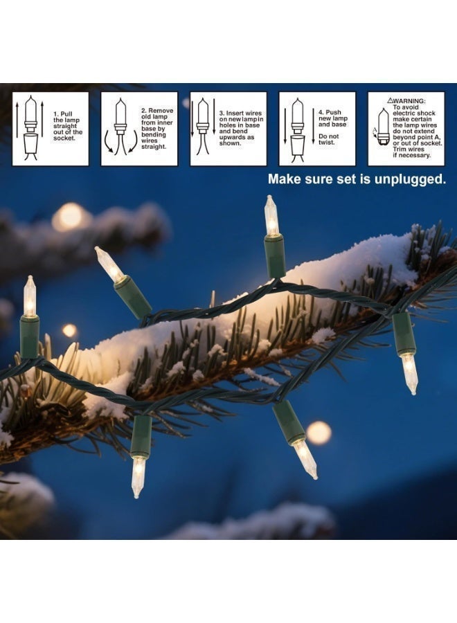 Battery Operated Warm White Christmas String Lights, 100 LED 8 Modes Waterproof, Indoor Outdoor Garden Wedding Home Decor - Image 2