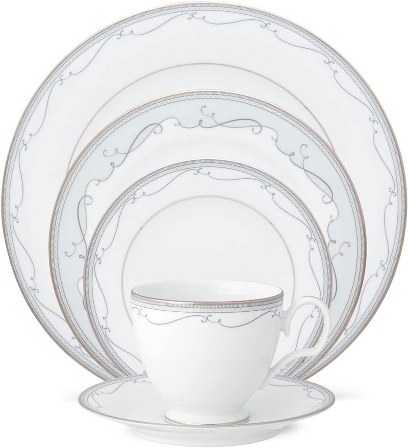 Noritake Satin Flourish 5Piece Place Dinnerware Setting in White - Image 1