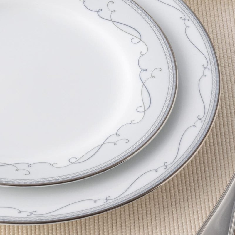 Noritake Satin Flourish 5Piece Place Dinnerware Setting in White - Image 4