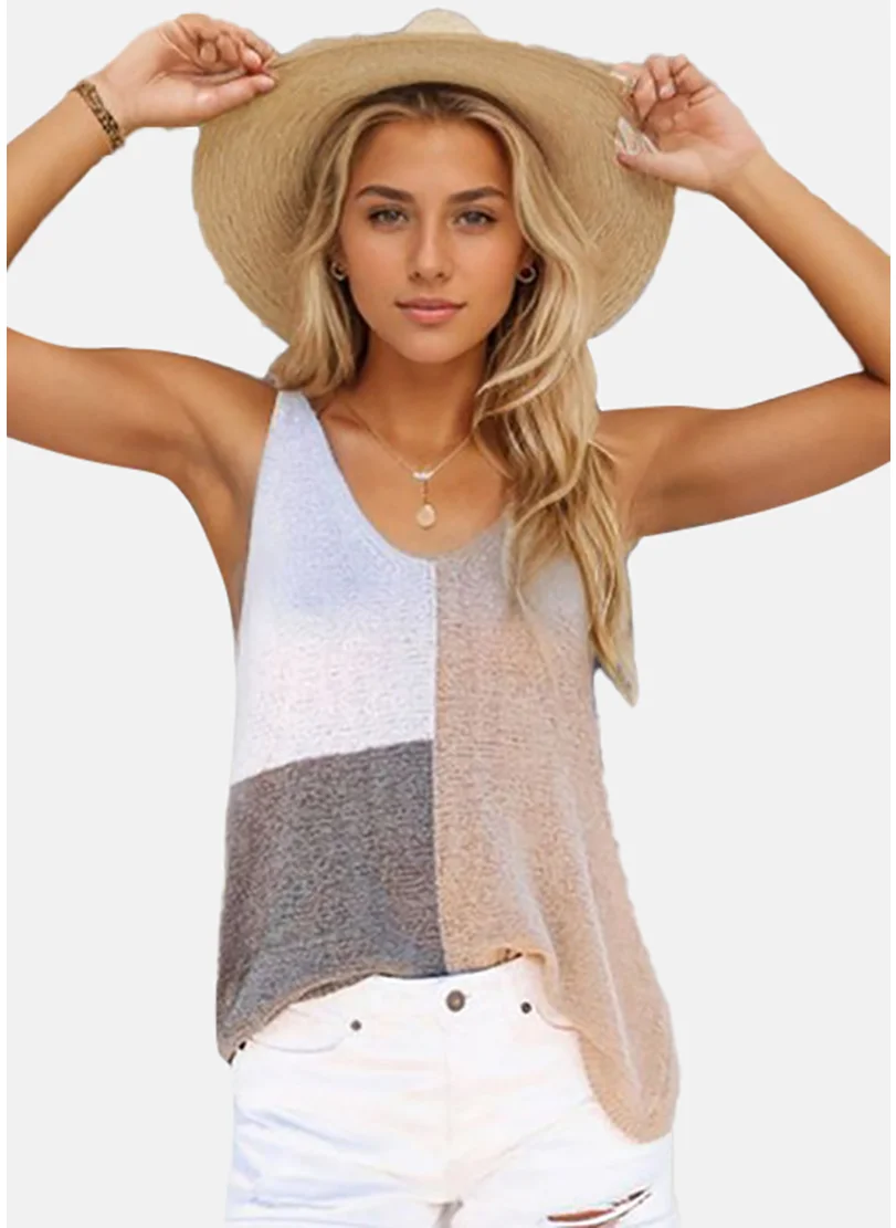 YUNIQEE Women Colourblocked Tank Top