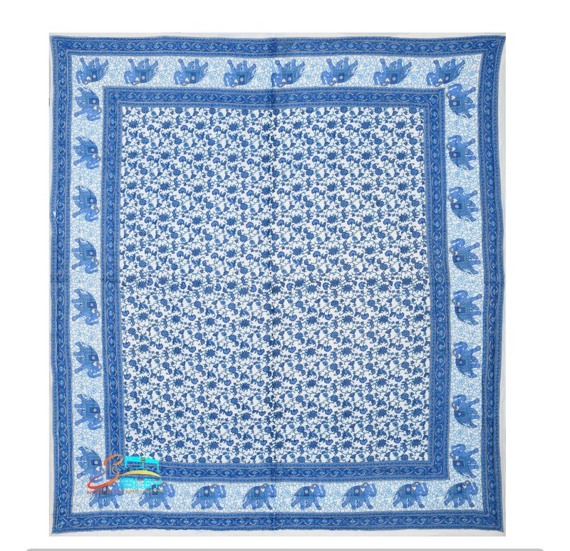 SIBLEY 240 TC Single Bed Jaipuri Razai Organic Pure Cotton Jaipuri rajai Ac Quilt for All Season Soft Light Weight Rajasthani Cotton Quilt 57 x 87 inch (Blue) - Image 4
