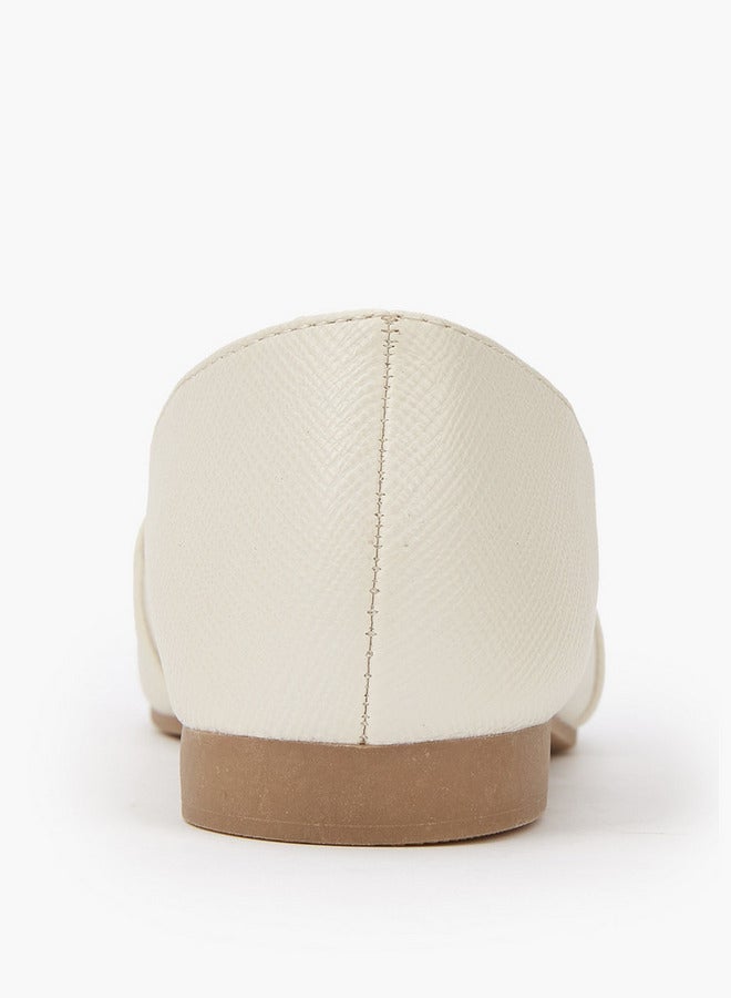 Flora Bella By Shoexpress Textured Chain Detail Slip-On Loafers - Image 5