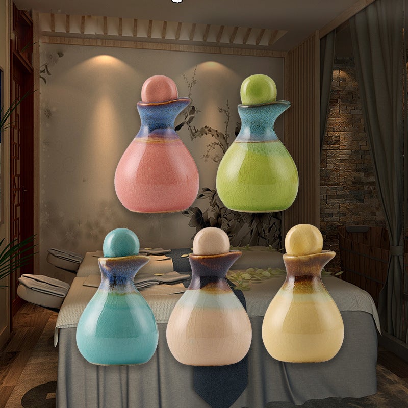 Thai Beauty Salon Essential Oil Bottle Essential Oil Pot Duckbill Bottle Ceramic Bottle Fragrance Bottle Smoked Oil Volatile Perfume Bottle Set - Image 2