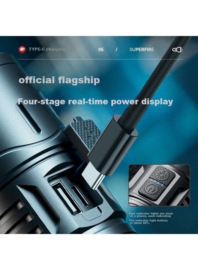 Supfire K95 High-intensity Flashlight, Type-c Fast Charging, Zoomable, Long-range, Ultra-long Battery Life, Super Bright, Outdoor Cycling Light, 45w - Image 3