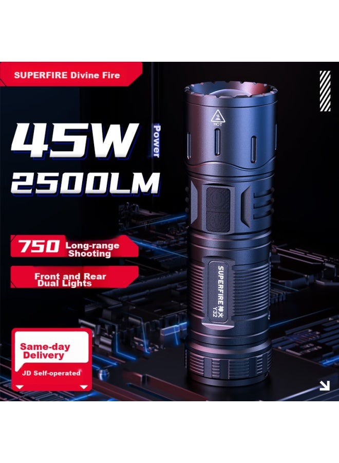 Supfire K95 High-intensity Flashlight, Type-c Fast Charging, Zoomable, Long-range, Ultra-long Battery Life, Super Bright, Outdoor Cycling Light, 45w - Image 5