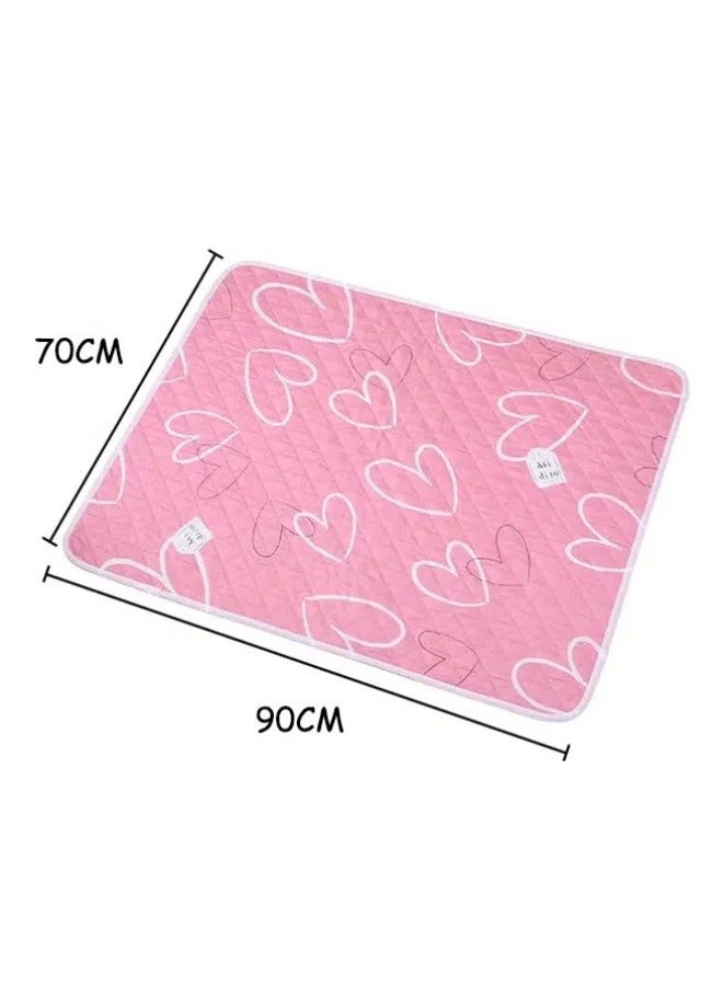 oldlaiben Portable Changing Pad for Baby|Travel Baby Changing Pads for Moms, Dads|Waterproof Portable Changing Mat|Excellent Baby Shower/Registry Gifts（Pink） - Image 2