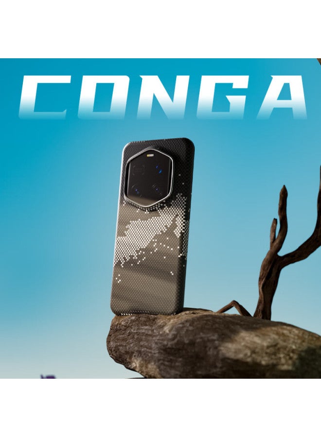 Conga Compatible With Honor Magic7rsr Porsche Phone Case, Kevlar Aramid Fiber Protective Cover, Full Coverage Ultra-thin Shockproof Heat Dissipation Starry Magnetic Thin Metal Ring Fire - Error - Image 3