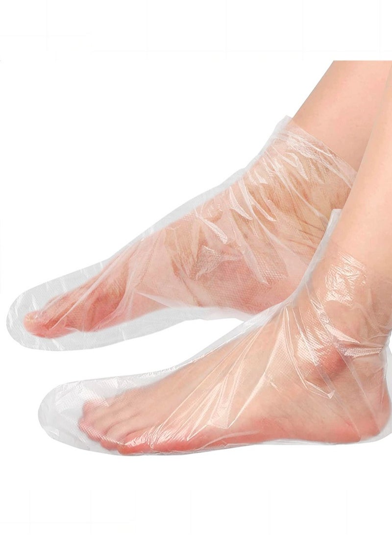 Generic 100 PCS Disposable Foot Socks Clear Plastic Disposable for Foot Spa Increased Comfort Hot Wax Therapy Foot Spa Plastic Socks - Image 1