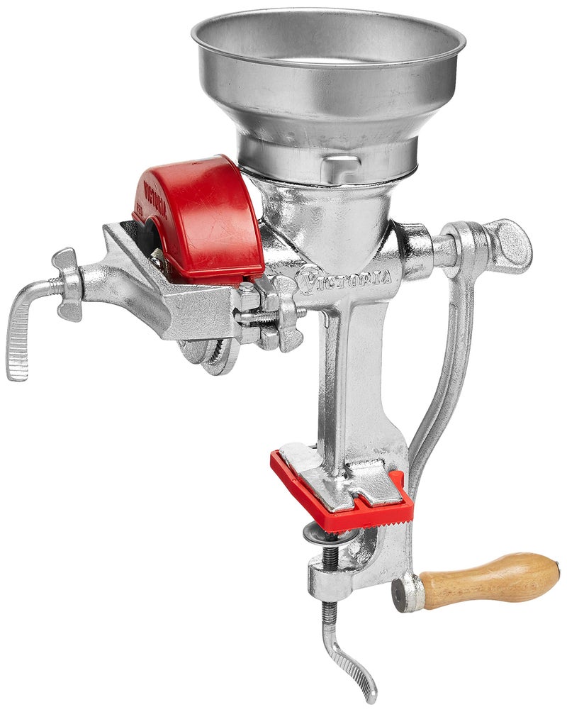 Victoria Victoria Manual Grain Grinder with Low Hopper Grain Mill for Kitchen Use Made in Colombia 