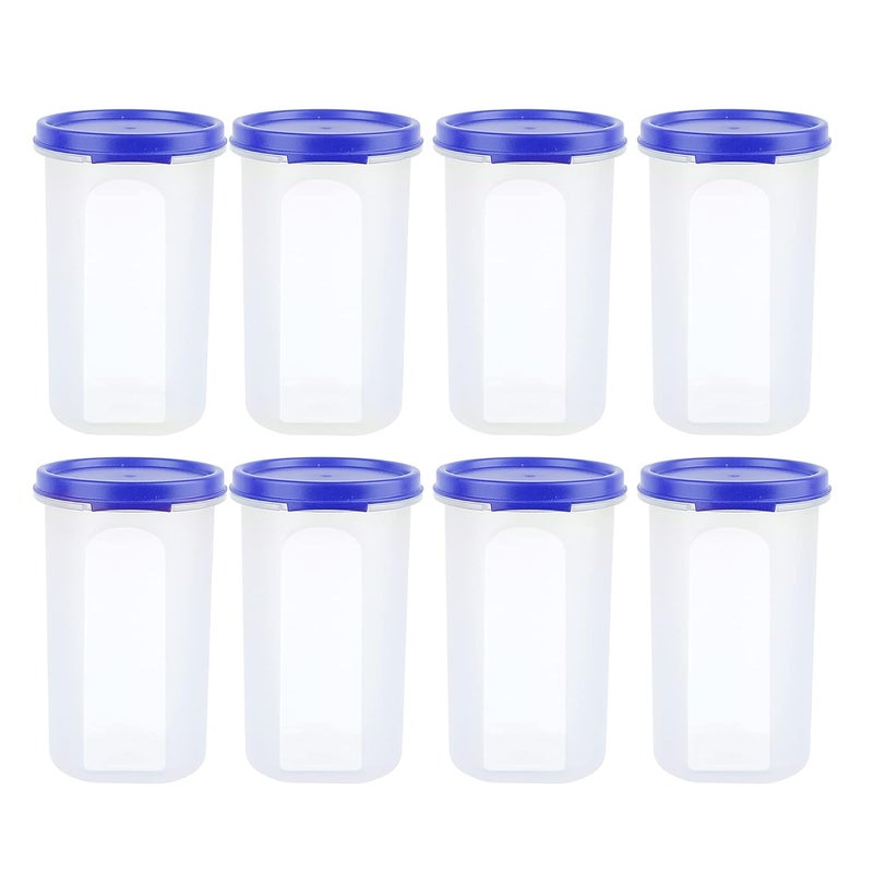 Cutting EDGE Plastic Kitchen Storage Container 585 ML Pack of 8 Dark Blue - Image 1