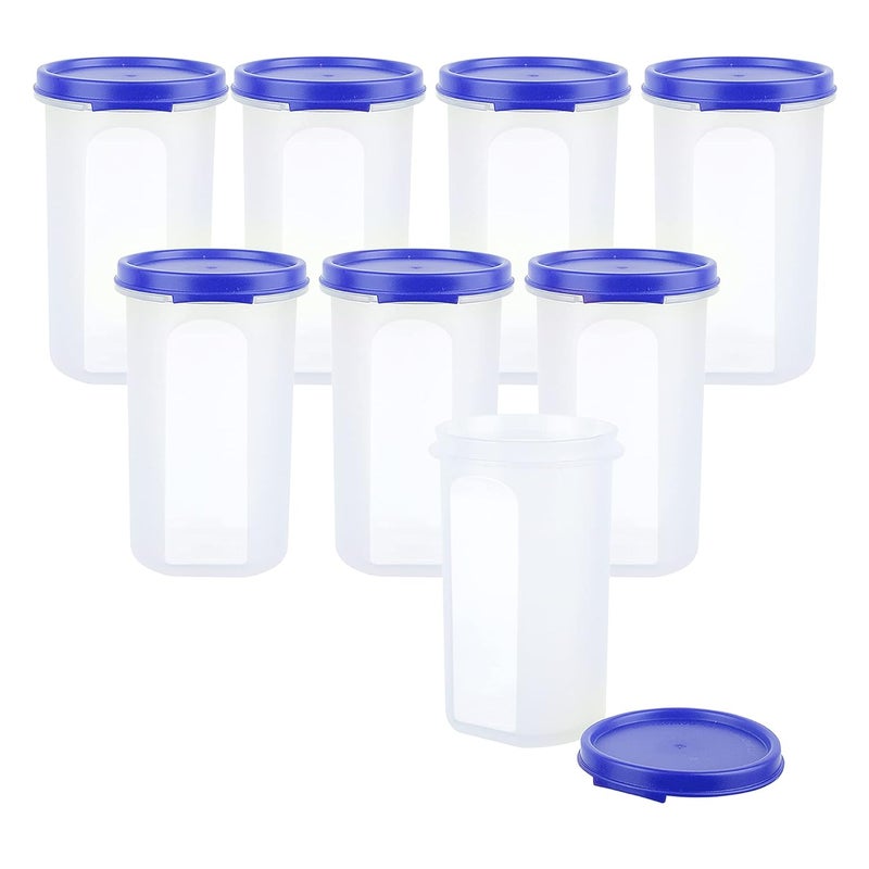 Cutting EDGE Plastic Kitchen Storage Container 585 ML Pack of 8 Dark Blue - Image 3
