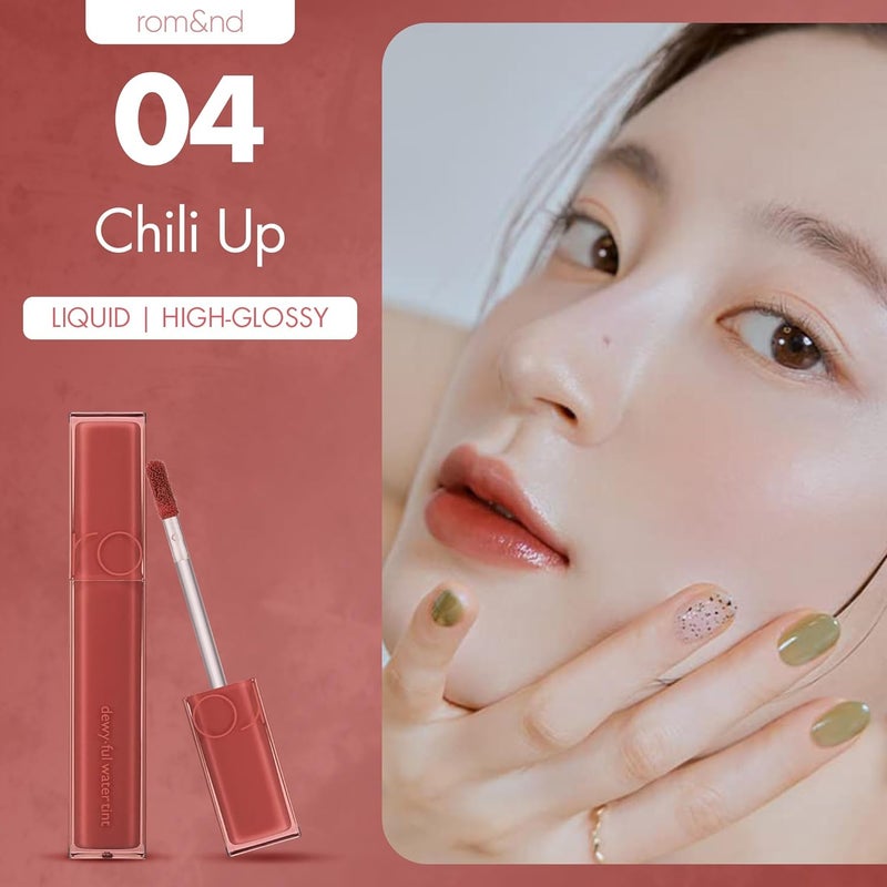 rom&nd dewy·ful water tint 04 chili up - Image 1