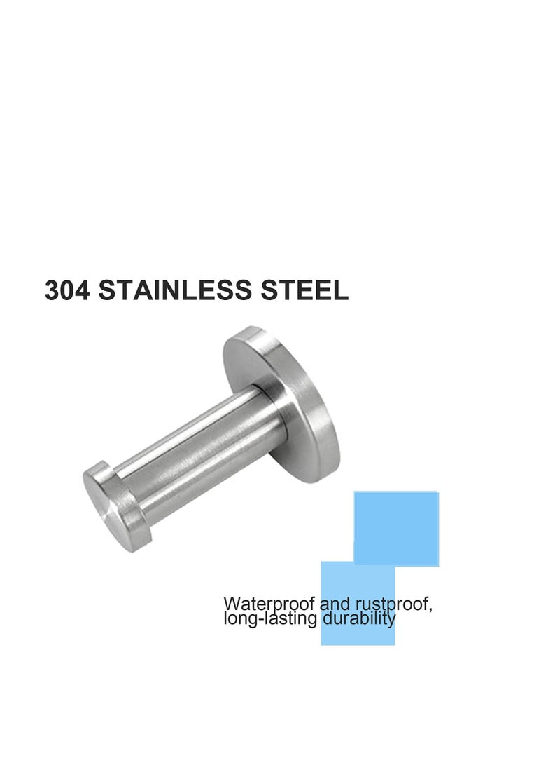 6 Hooks Stainless Steel Towel Robe Hanger Heavy Duty Clothes Holder for Bath Bedroom Kitchen Inn (12 screws + 12 nuts) - Image 4