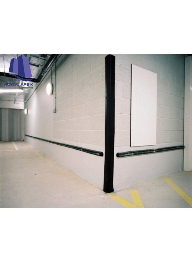 Royal Apex Royal Apex Car Parking Protector Garage and Warehouse Columns Wall Warning Rubber Corner Guard with Clip, Bumper Protectors and Anti-scratch Rubber Black Corner Guards, 7x7x100 cm  - Image 5
