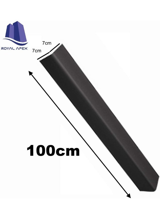 Royal Apex Royal Apex Car Parking Protector Garage and Warehouse Columns Wall Warning Rubber Corner Guard with Clip, Bumper Protectors and Anti-scratch Rubber Black Corner Guards, 7x7x100 cm  - Image 2
