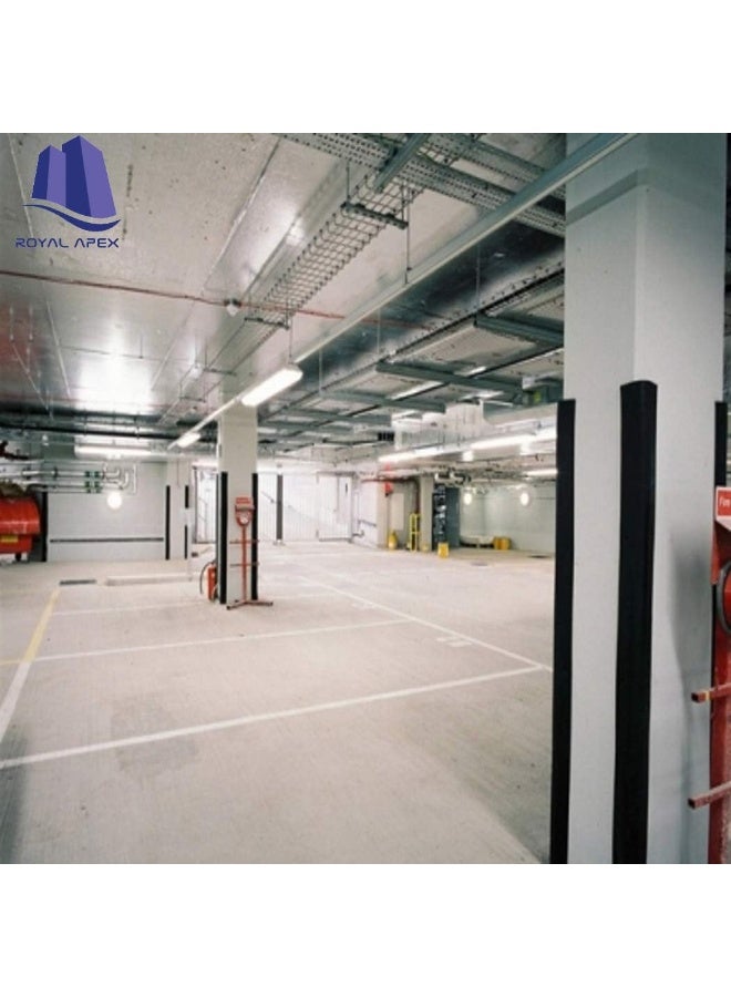 Royal Apex Royal Apex Car Parking Protector Garage and Warehouse Columns Wall Warning Rubber Corner Guard with Clip, Bumper Protectors and Anti-scratch Rubber Black Corner Guards, 7x7x100 cm  - Image 3