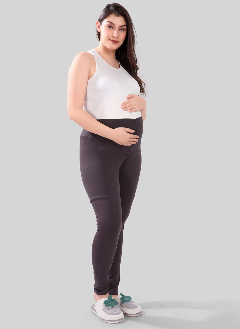 TUMMY Pack of 2 Viscose Solid High GRaist Maternity Leggings