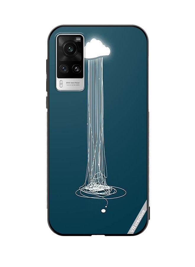 VR CREATIVE Protective Case Cover For Vivo X60 Pro Animated Rain Design Multicolour - Image 1