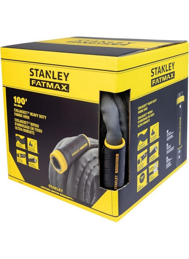 Stanley Fatmax ExoJacket Heavy Duty Fabric Hose Grey 5/8 Inch x 100 ft BDS90131 - Image 1