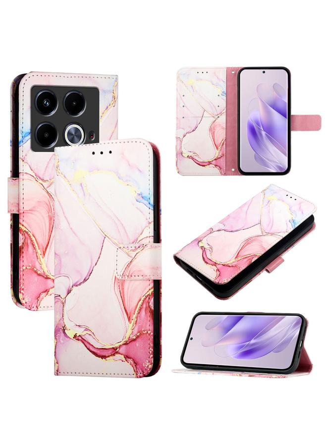 Zaboon Case For Infinix Note 40 5G PT003 Marble Pattern Flip Leather Phone Case - Image 1