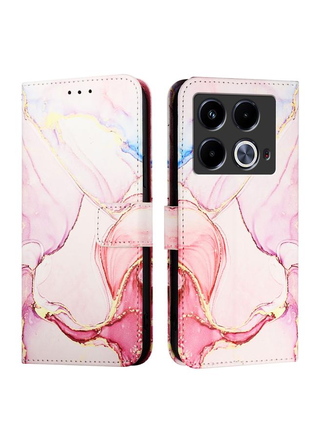 Zaboon Case For Infinix Note 40 5G PT003 Marble Pattern Flip Leather Phone Case - Image 2