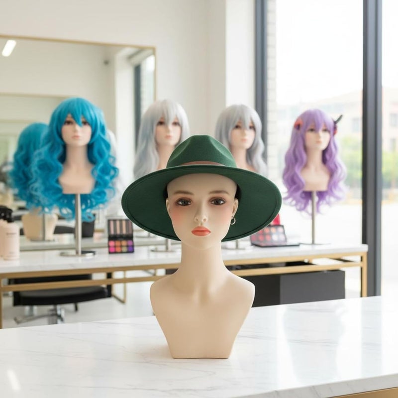 Qianly Cosplay Hairpiece Head Finish Hairpiece Display Head Unbreakable Realistic Mannequin Bust for Cosplayers - Image 3