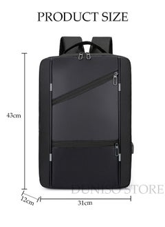 DUNISO Laptop Backpack Lightweight with USB Charging Port Multi Compartment Backpack with Large Capacity Waterproof and Dustproof Business Bookbag for Work School Travel Flight  - Image 4