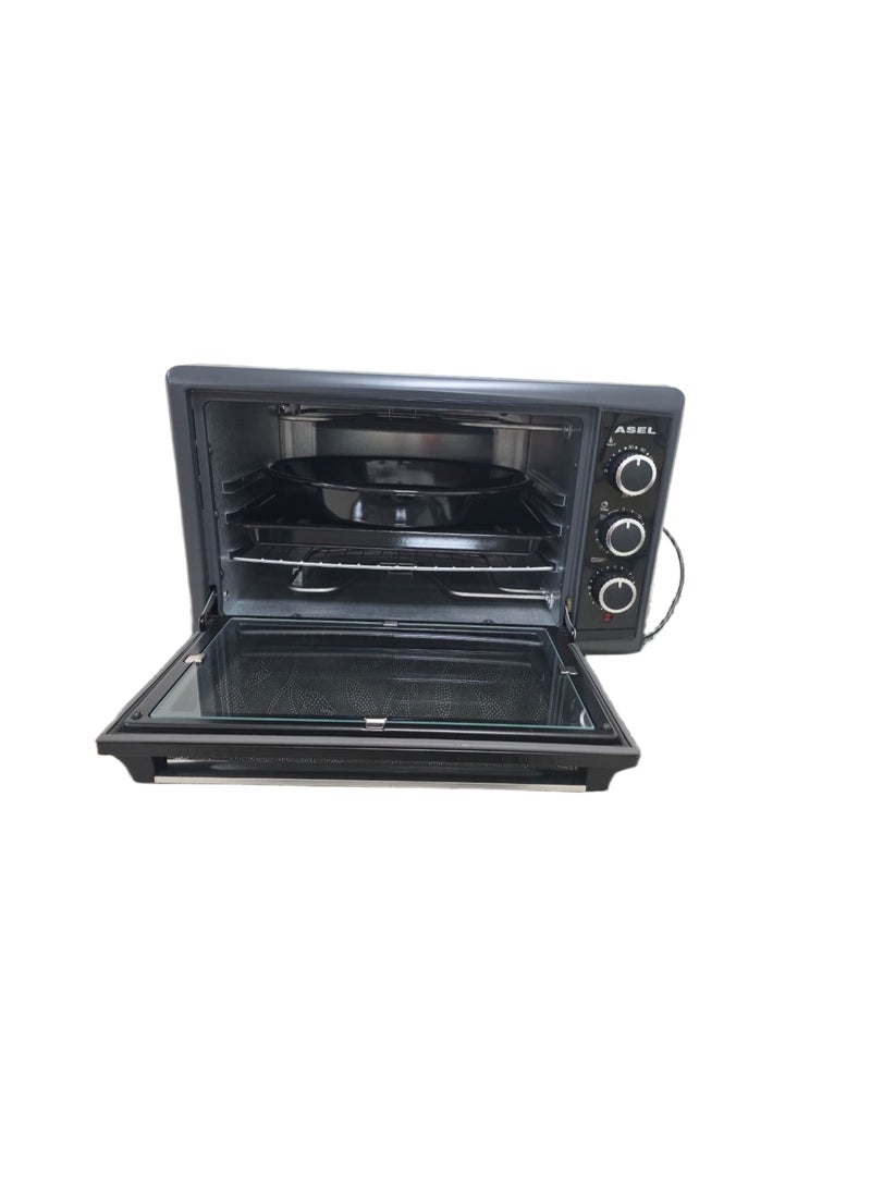 ASEL Electric Oven 50L – Double Glass Door with Timer – High-Capacity Countertop Baking and Roasting Oven - Image 4