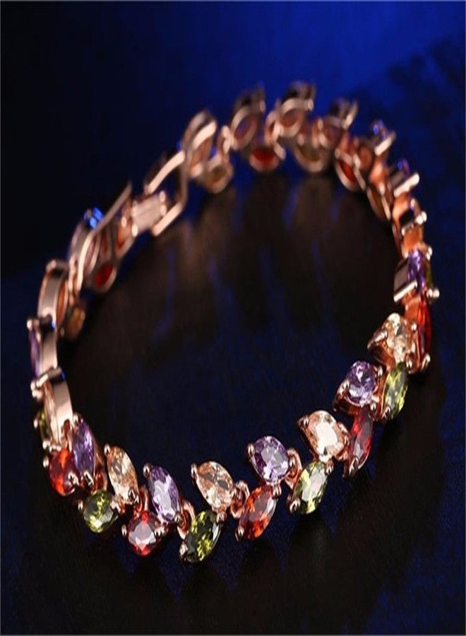 YAZILIND Buckle Bracelet Rose Gold Plated Color Cubic Zirconia Bangle Women BirthDay Jewelry Jewelry - Image 3