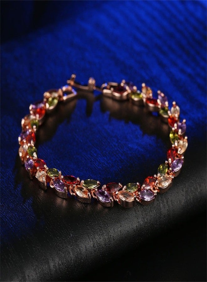 YAZILIND Buckle Bracelet Rose Gold Plated Color Cubic Zirconia Bangle Women BirthDay Jewelry Jewelry - Image 2
