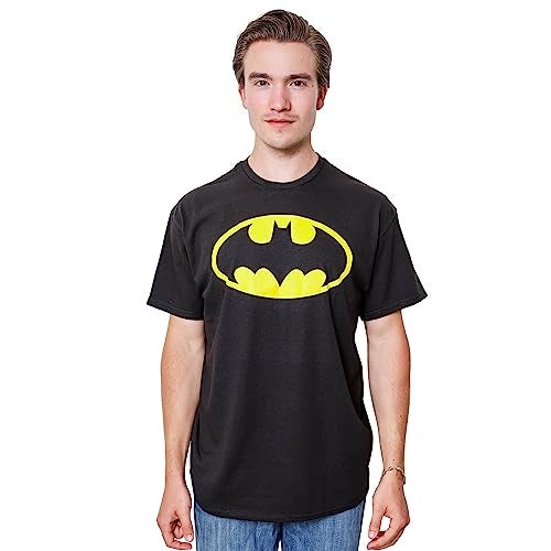 BATMAN 89 Logo Yellow Symbol Justice League Costume Adult T-Shirt.(LG, Black) - Image 3