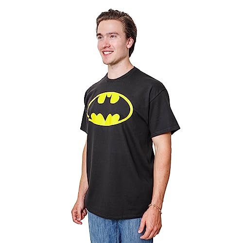 BATMAN 89 Logo Yellow Symbol Justice League Costume Adult T-Shirt.(LG, Black) - Image 4