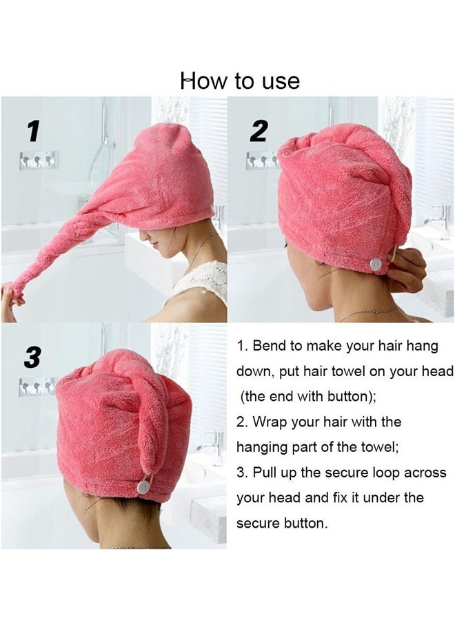 2-Piece Long Hair Absorbent Wrap Towel Set - Image 5
