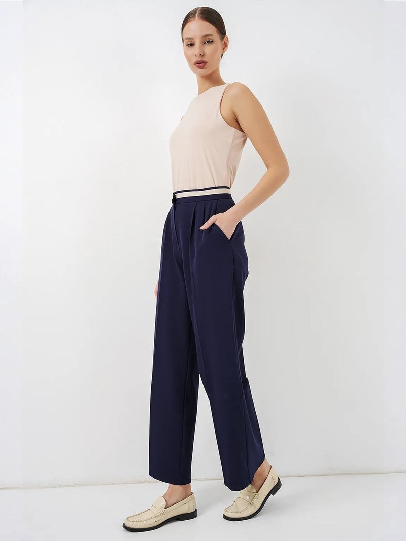 BIG DART BDART High Waist Wide Leg Trousers with Pockets - Image 5