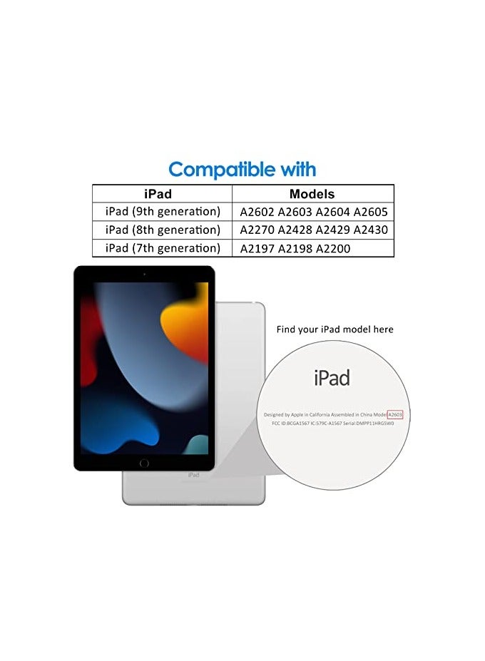 جي تيك واقي شاشة لجهاز iPad مقاس 10.2 بوصة (موديل 2021/2020/2019، الجيل 9/8/7)، فيلم من الزجاج المقوى، عبوة واحدة - Image 2