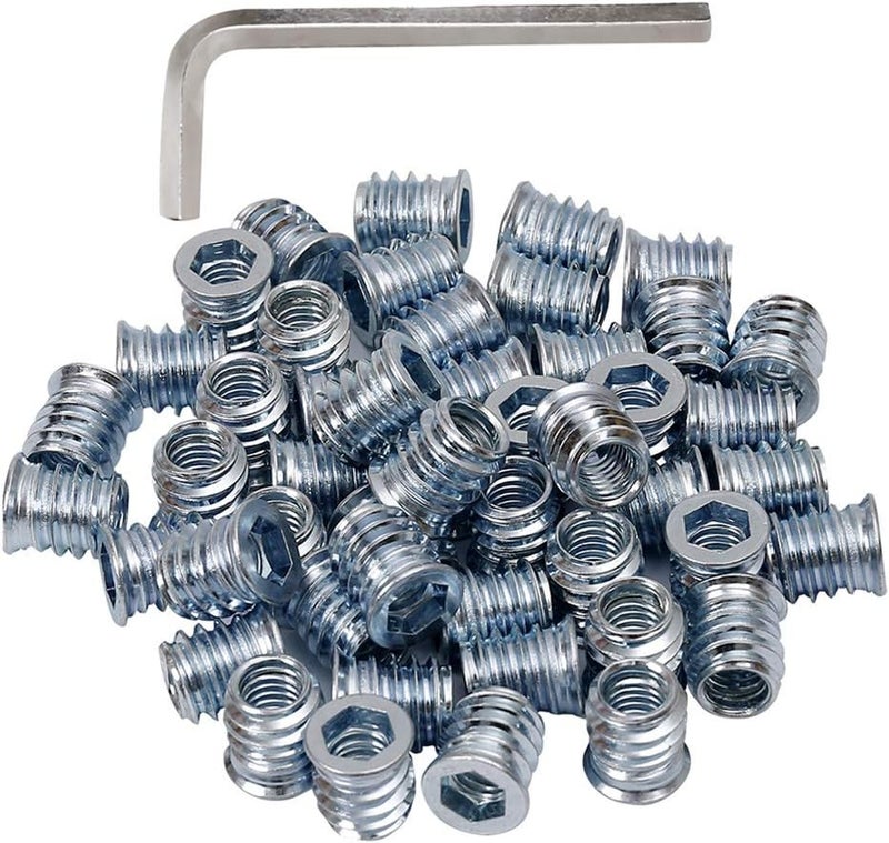 Sprite Science 5/16-18 Threaded Inserts for Wood 15mm Length Furniture Screw in Threaded Insert Nuts 40 Pieces - Image 1