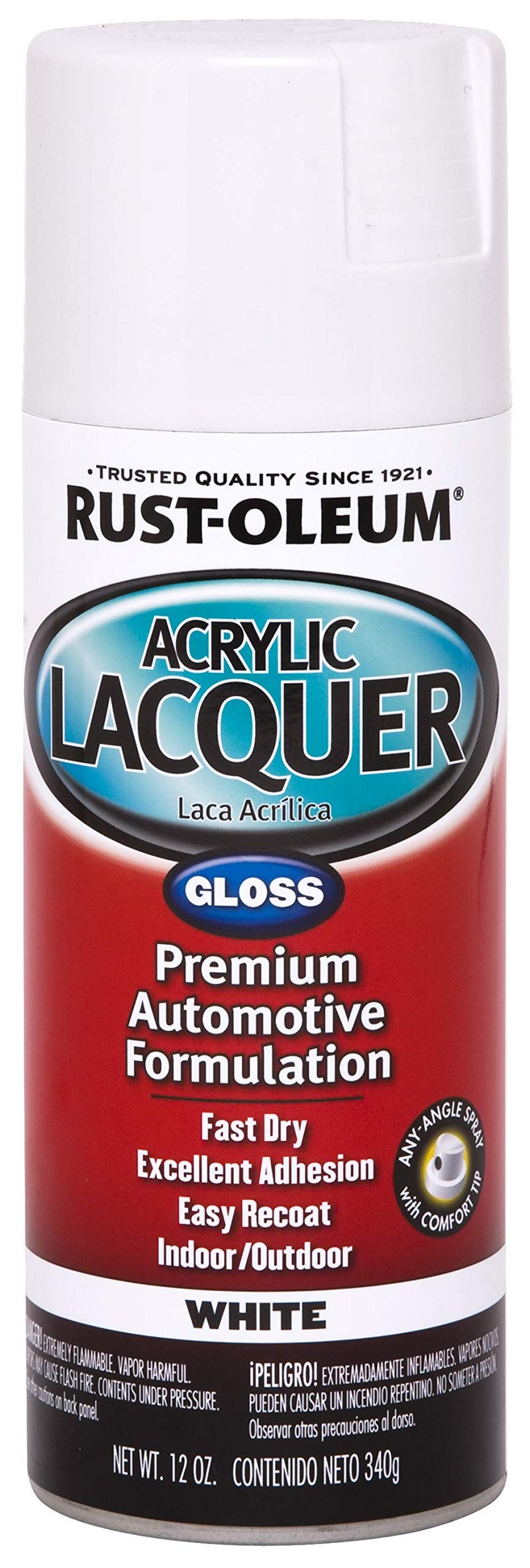 Rust-Oleum 253364 Automotive Acrylic Lacquer Spray Paint, 12 oz, Gloss White, 11 Fl Oz - Image 5