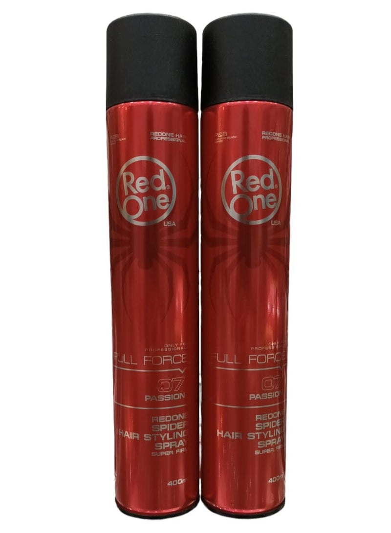 Red One Redon Spider Extra Hold Hairspray Gives Hair Vitality and Shine 400*2