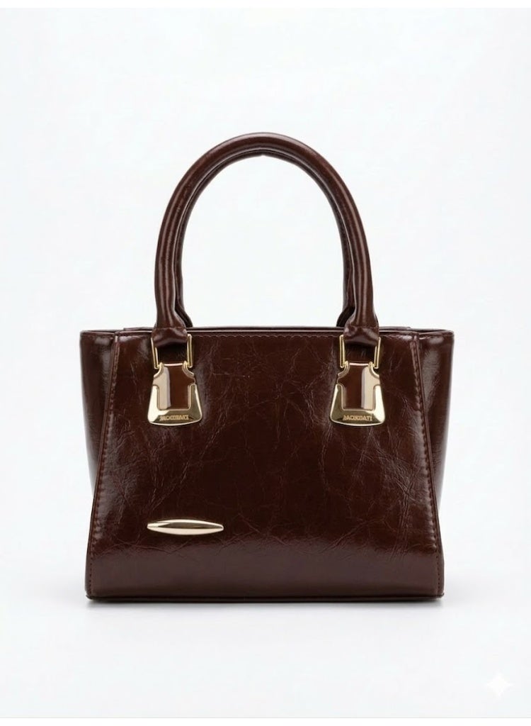 لايف ستيلاش  حقيبه يد جلد للنساء - بني ZH-8 - Image 1