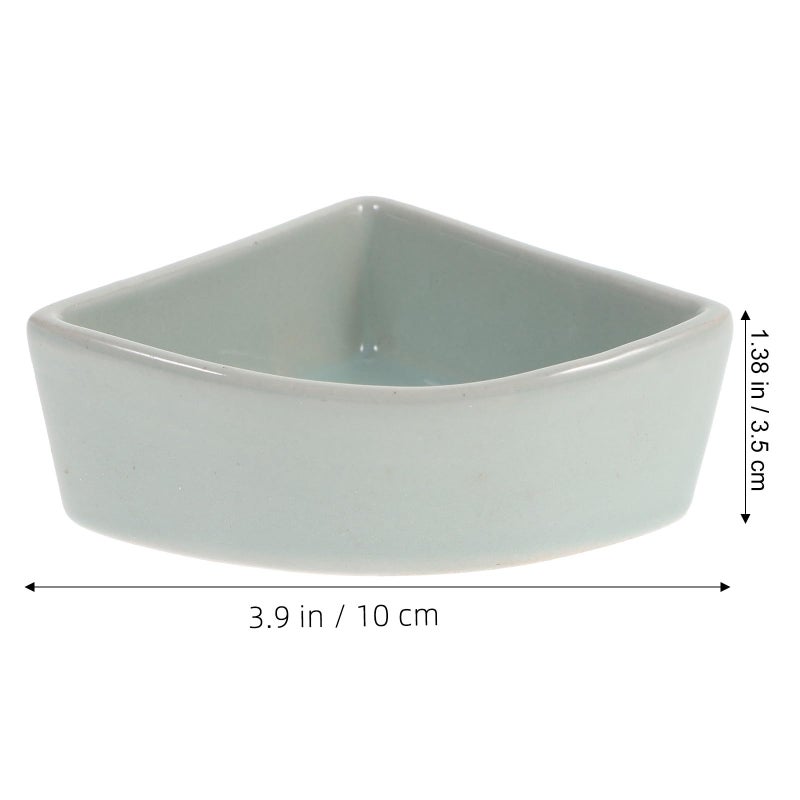Ceramic Anti Tip Water Feeder and Food Bowl Blue for Hamsters Small Pets - Image 3