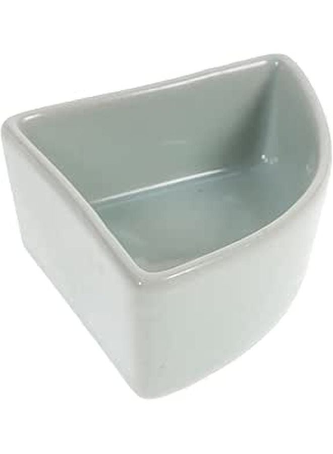 Ceramic Anti Tip Water Feeder and Food Bowl Blue for Hamsters Small Pets - Image 1